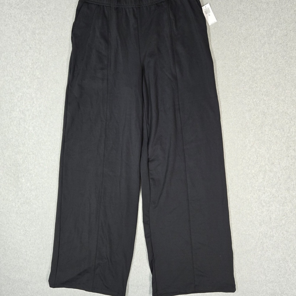 Old Navy Women Activewear Pants M TALL Black POWERSOFT GO-DRY 32" Inseam Stretch